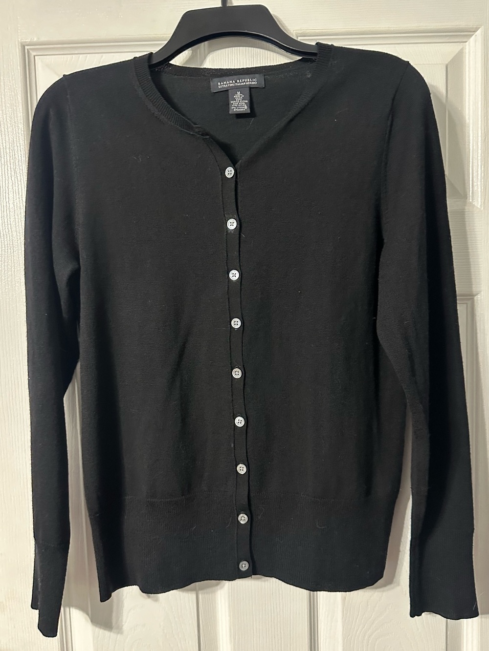 Banana Republic Women's Extra Fine Italian Merino Wool Blend Button-Up Cardigan